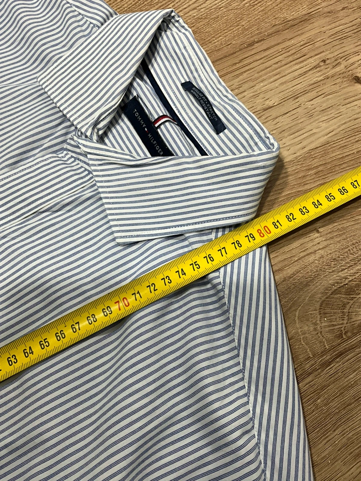 Chemise Tommy Hilfiger Regular Fit XL Chic Rayée Bleu Blanc – photo 12